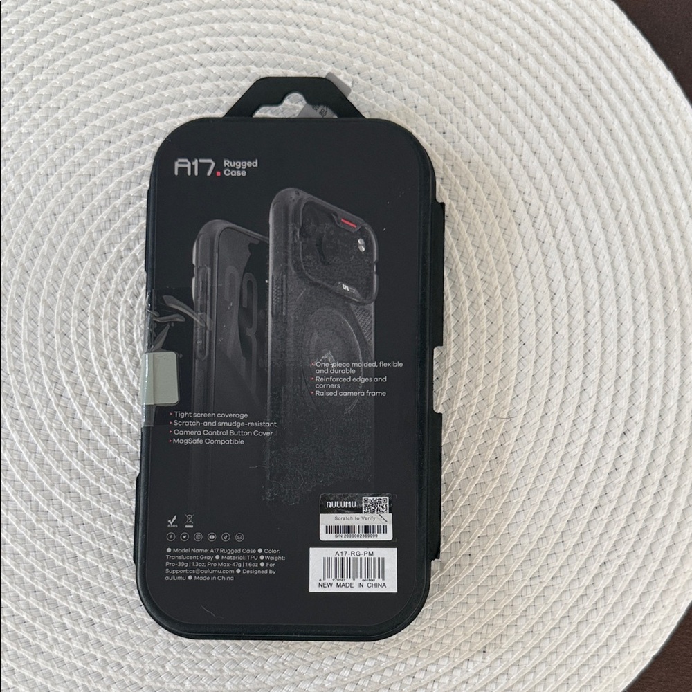 Rugged Magnetic Style Phone Case with Red Accents.  iPhone 17 Pro Max